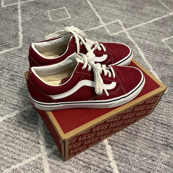 Vans Shoes - Vans Old Skool Burgundy Shoes Size 7